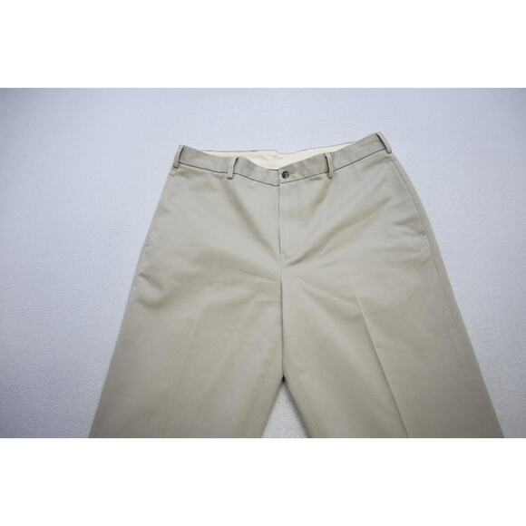 Brooks Brothers Clark Advantage Chino Khaki Pants Beige Mens 36 x 34 - Picture 7 of 10